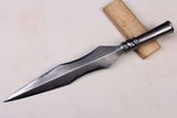 Clay Tempered Damascus Steel Wushu Kungfu Combat Spear Traditional Chinese Spear Head