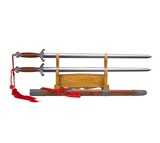 Aged Sandalwood Wushu Kungfu Double Swords