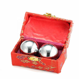 2X Chinese Baoding Balls Fitness Handball Health Exercise Stress Relaxation Therapy Chrome Hand Mass