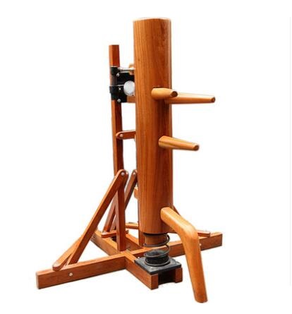 Live Spring Wing Chun Wooden Dummy Muk Jong Framed Kung Fu Dummy ...