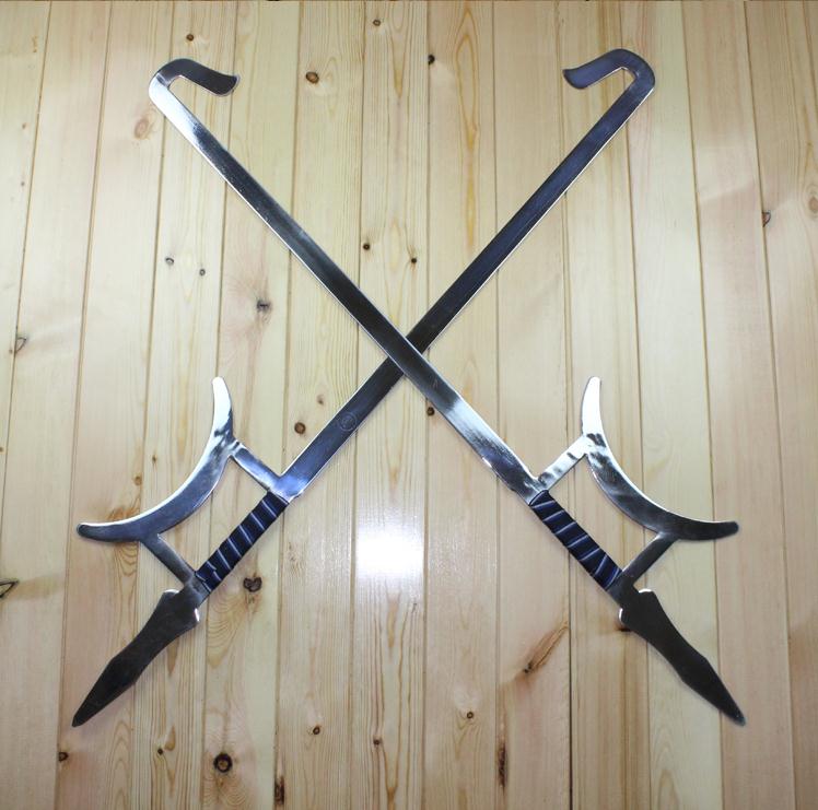 Wuujau Buy 2-piece Chinese Hook Sword Set Black Online India